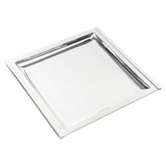 CARDEILHAC - Plato cuadrado de plata maciza periodo ART DECO