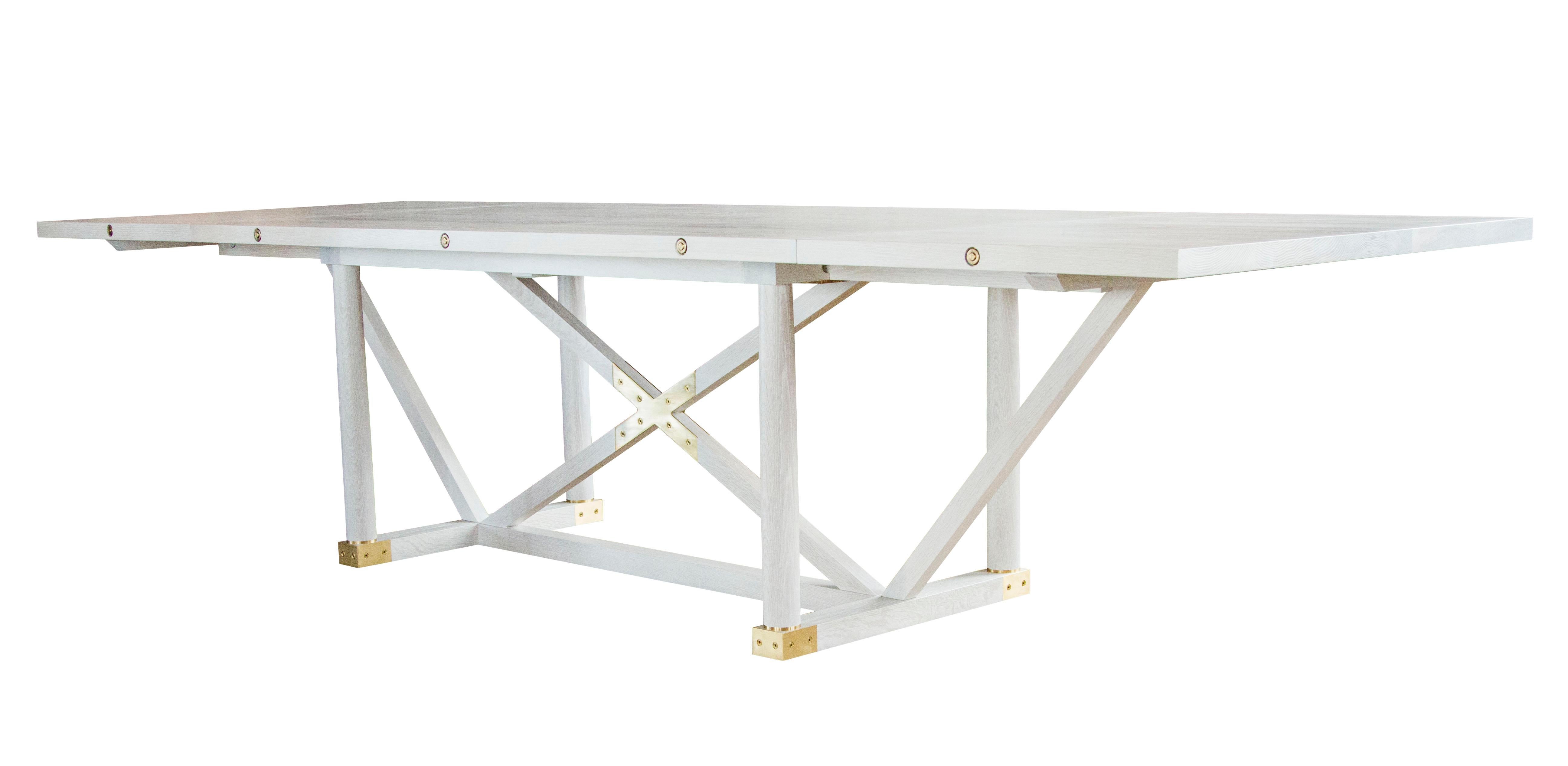 Modern Carden Table in Bleached White Oak- handcrafted by Richard Wrightman Design