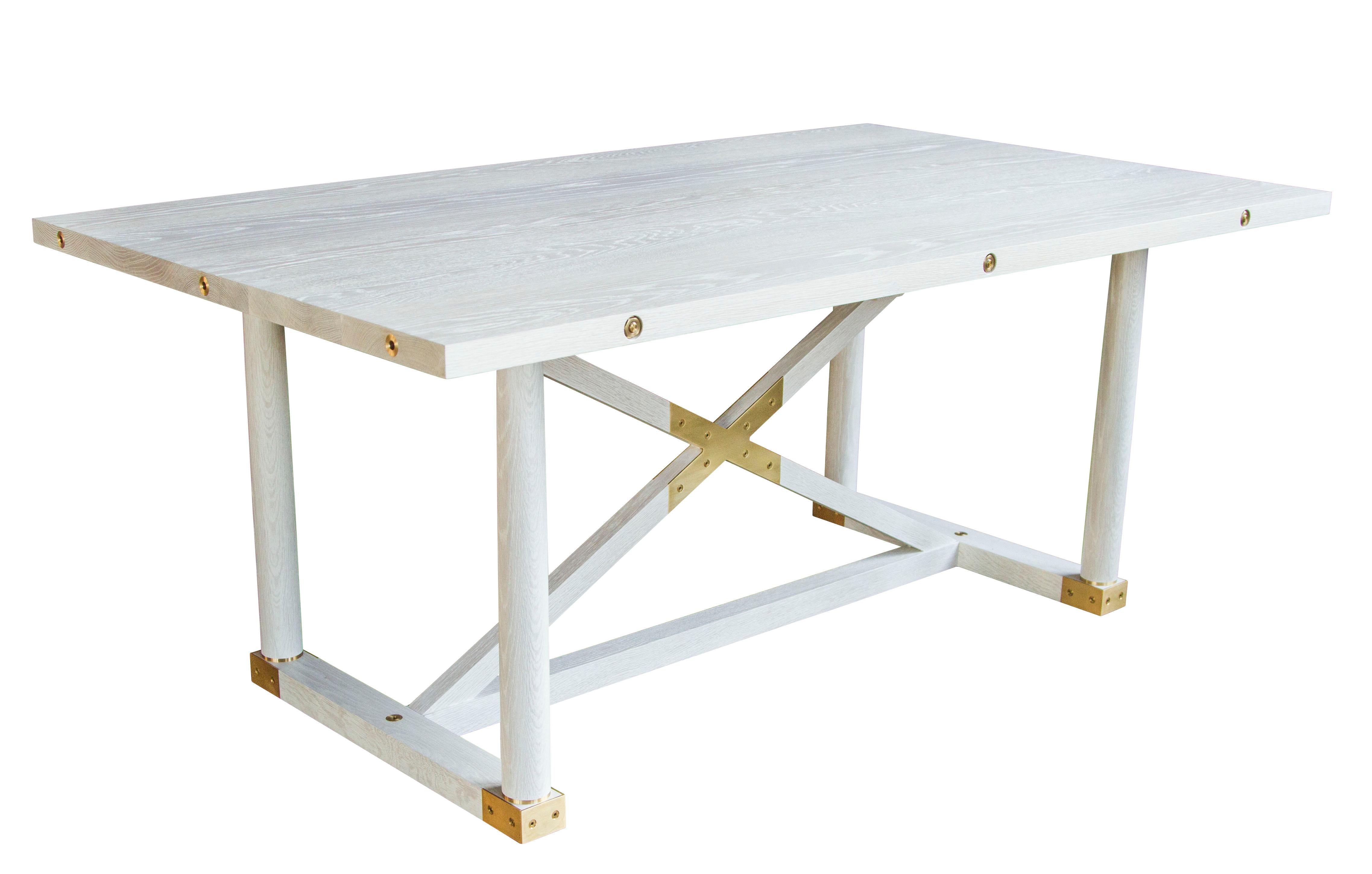 American Carden Table in Bleached White Oak- handcrafted by Richard Wrightman Design