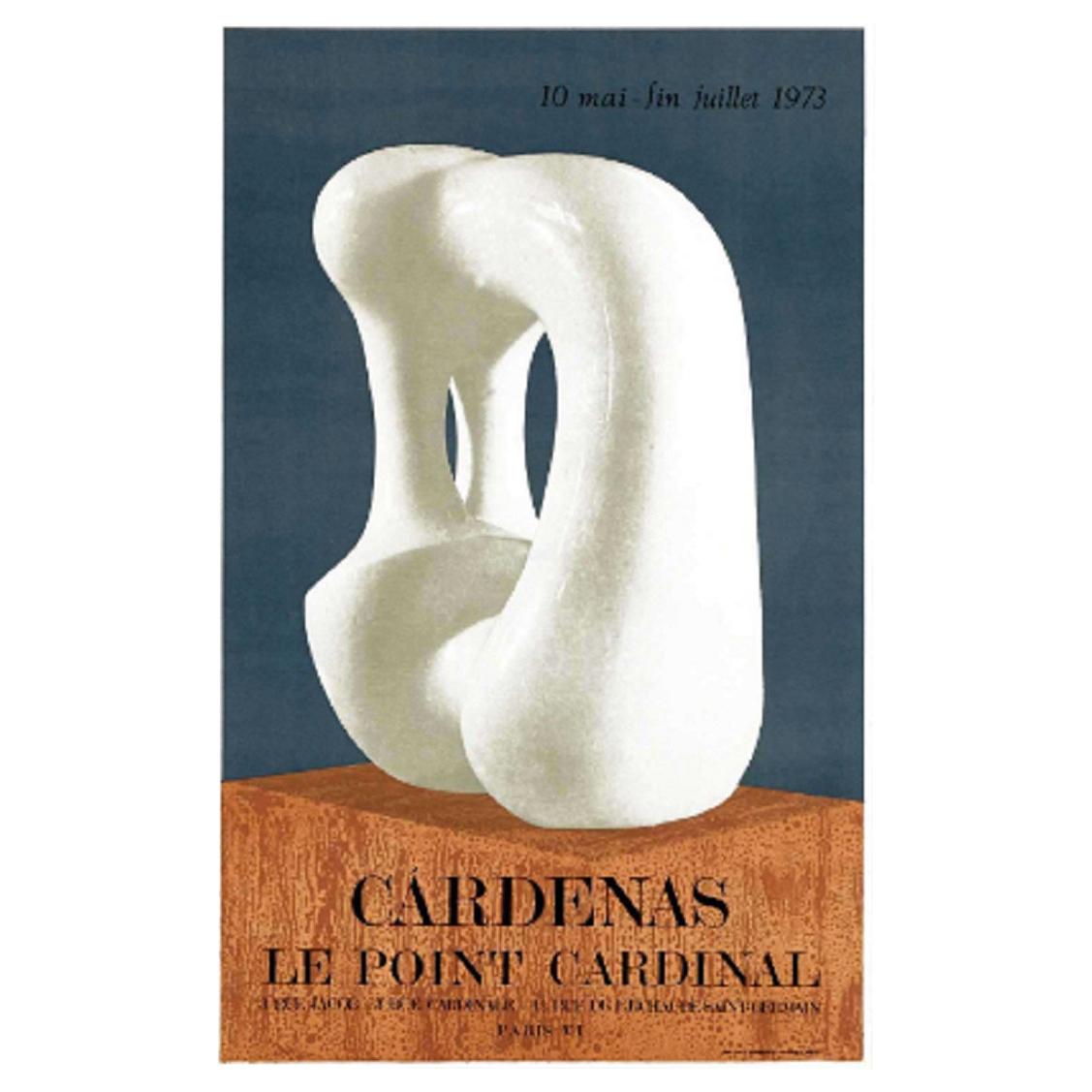"CARDENAS Le Point Cardinal" 1973 Original Vintage Poster