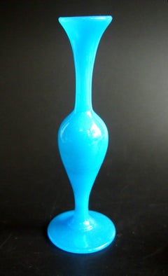 Carder Art Nouveau Blue Alabaster Glass Museum Piece from Stevens and Williams