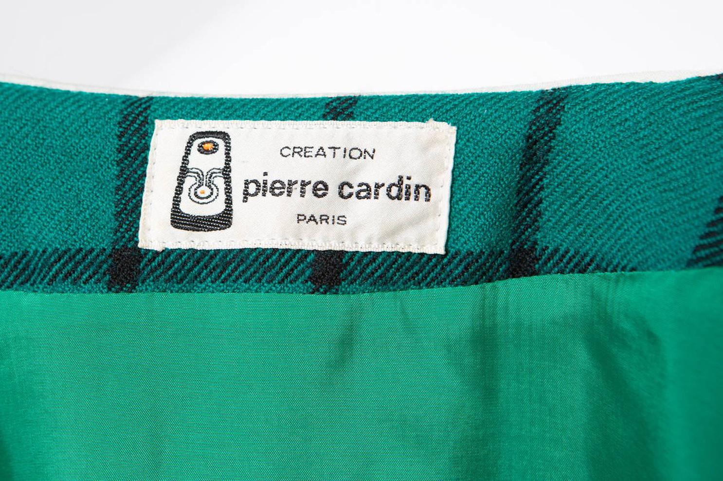 Pierre Cardin Wool Green Dress For Sale 2