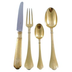 Cardinal Vermeil by Puiforcat French Sterling Silver Flatware Set Service 40 pcs