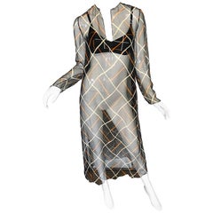 Cardinali Fall 1969 Original Sample Chiffon Bra & Sheer Vintage 60s Tunic Dress