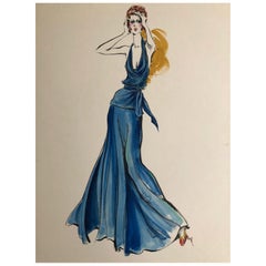 Cardinali Fashion Original Illustration by Robert W. Richards, 1970s 