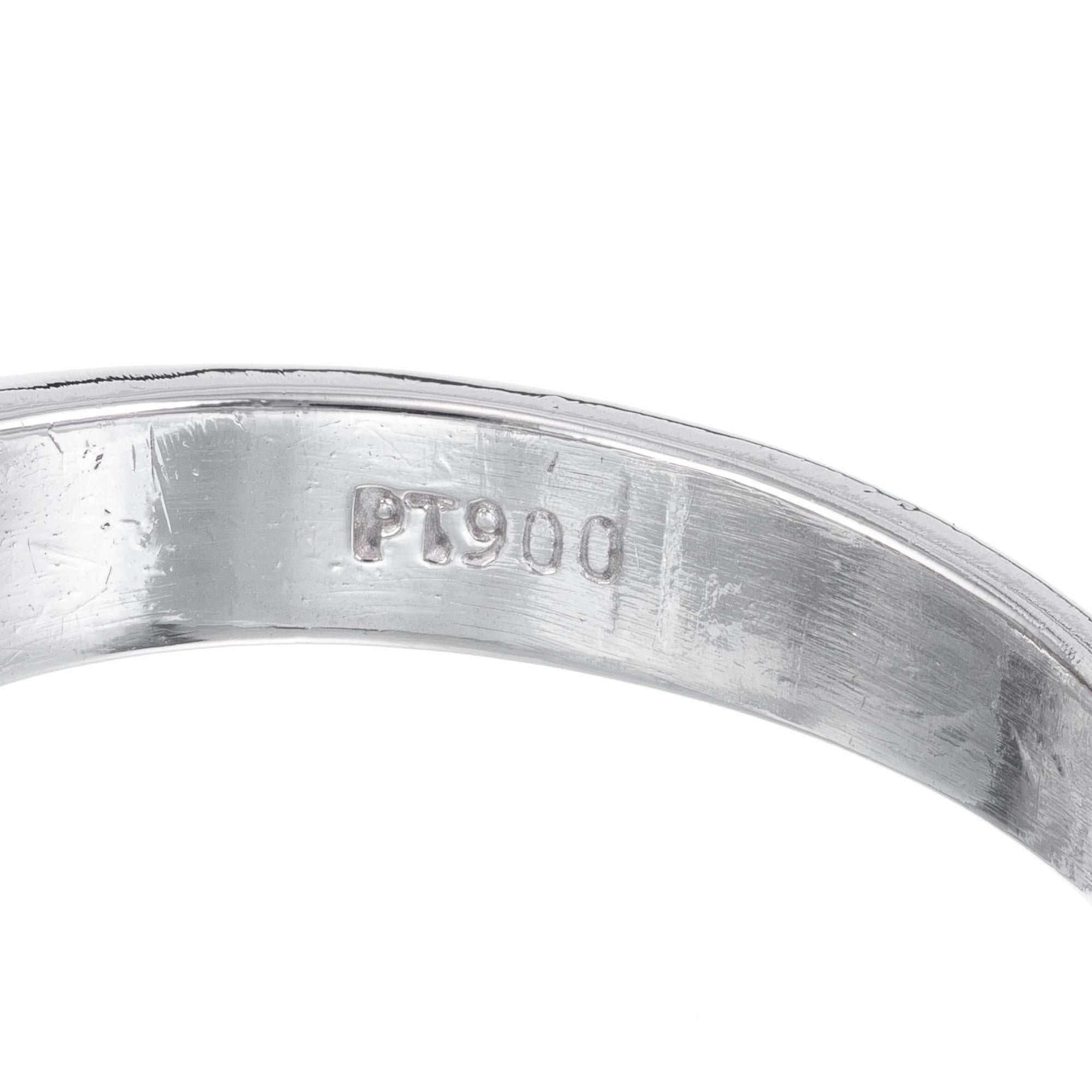 Round Cut Cardow .84 Carat Diamond Platinum Wedding Band Ring For Sale