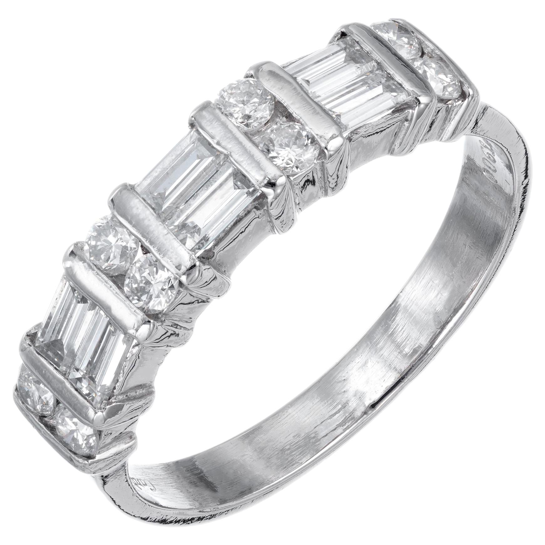Cardow .84 Carat Diamond Platinum Wedding Band Ring