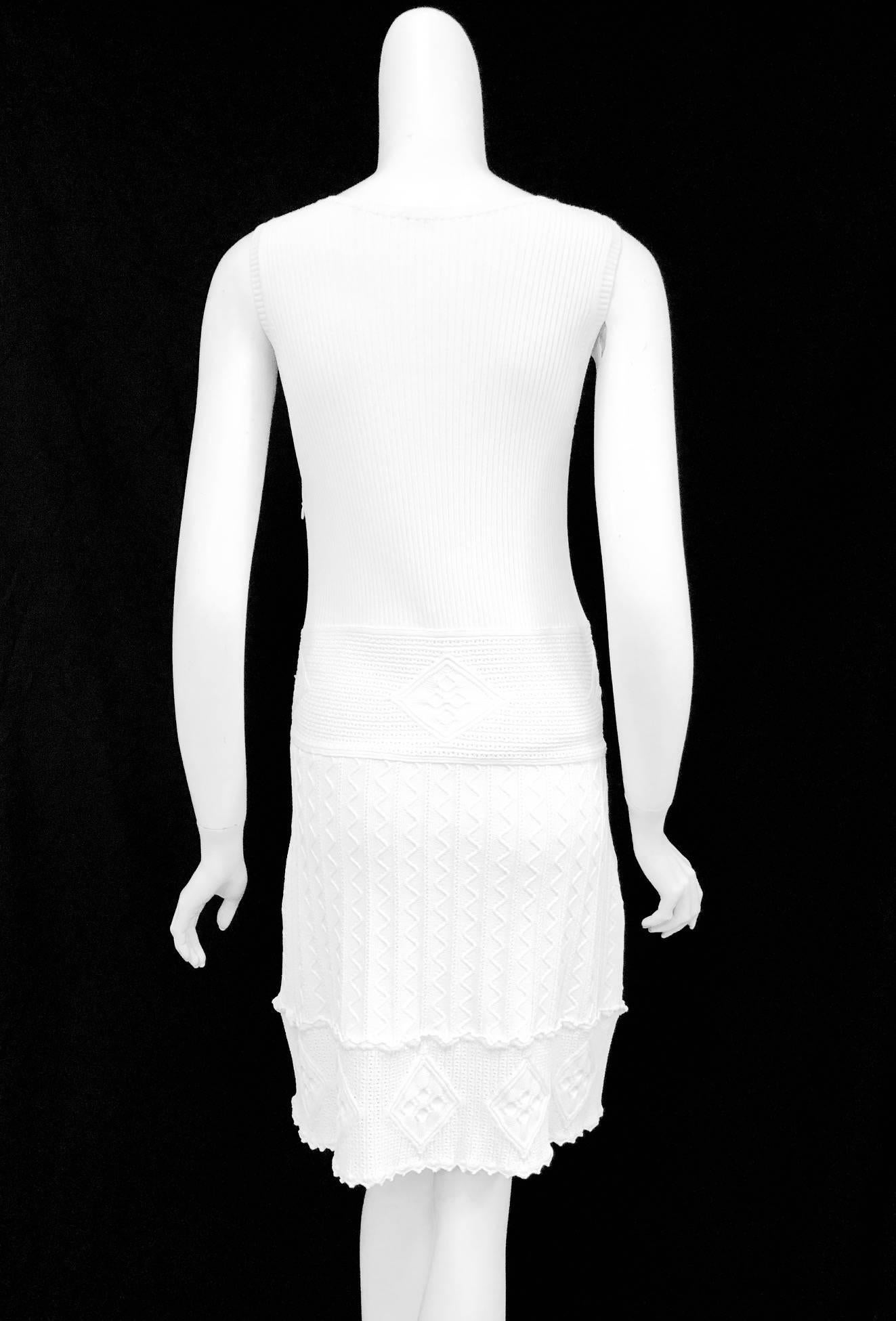 Carefree Chanel White Sleeveless Dress  In Excellent Condition In Palm Beach, FL