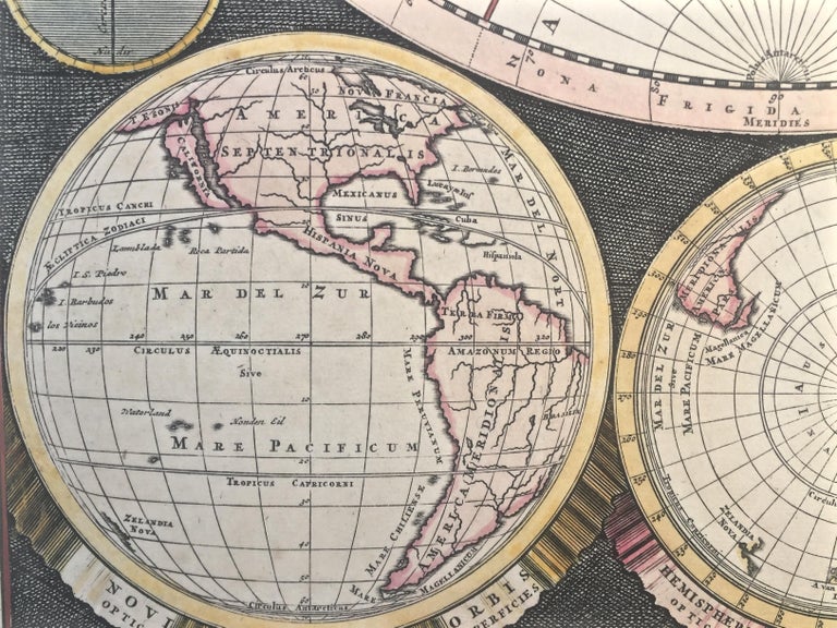 Carel Allard WORLD MAP Planisphaerium Terrestre Sive