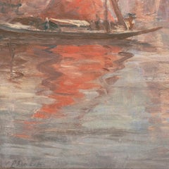 Mezquita de Santa Sofía", Turquía, Estambul, Constantinopla, Óleo orientalista