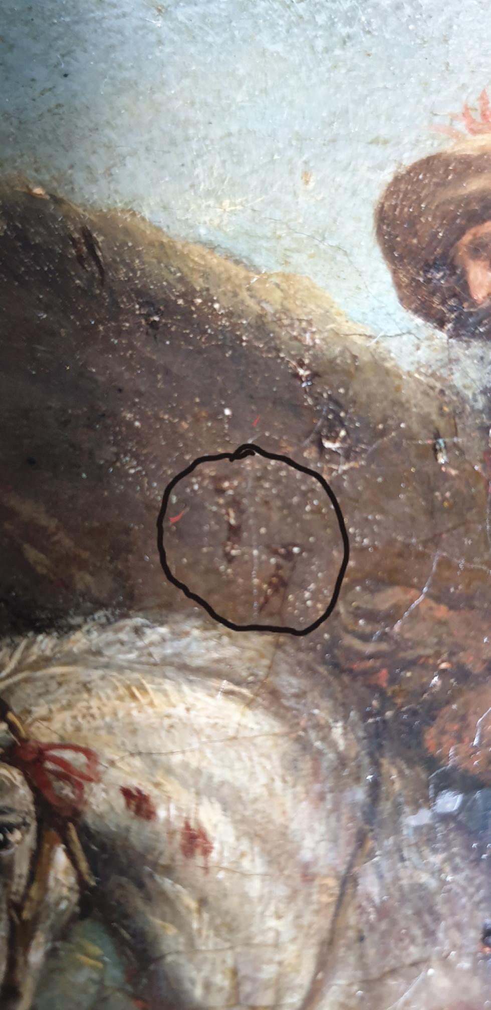 VAN FALENS Quadro fiammingo Cavalli cavalieri paesaggio fluviale XVIII in vendita 2