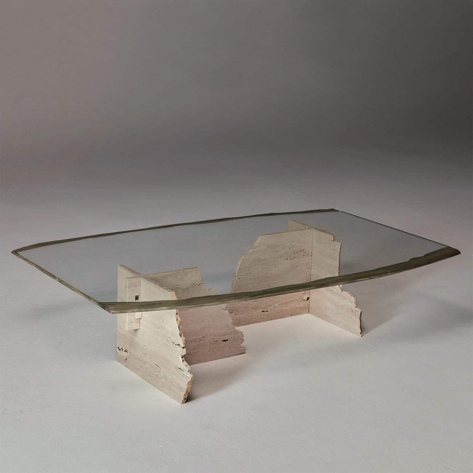 Careletto Travertine Coffee Table In New Condition For Sale In Paris, FR