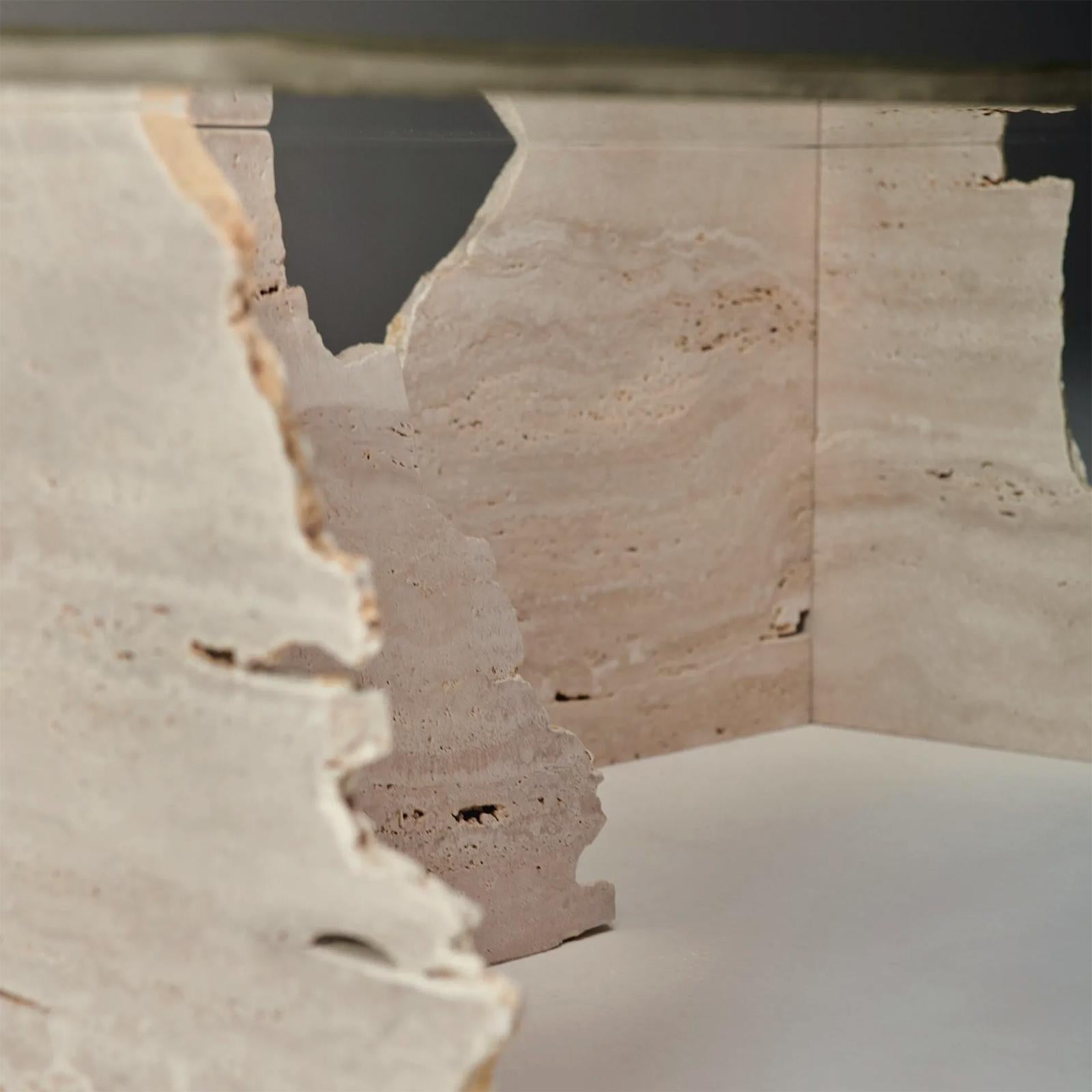 Careletto Travertine Oval Coffee Table For Sale 3