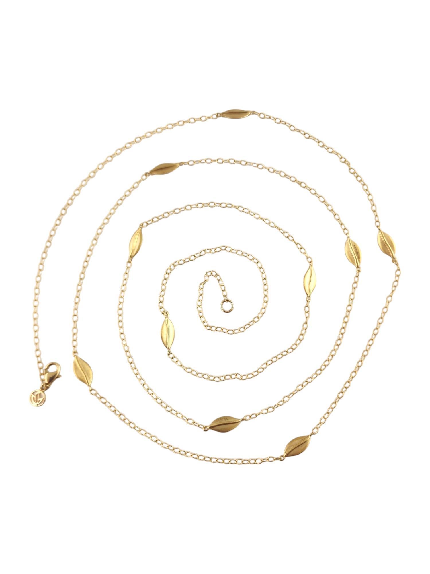 Carelle, collana di foglie in oro giallo 18 carati da 44