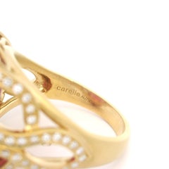 Carelle, bague mate en or 18 carats avec grande lunette en tourmaline rose et diamants 24,96 carats certifiés GIA