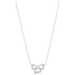 Carelle 18K WG and .30 Ct Pave Diamond Florette Pendant