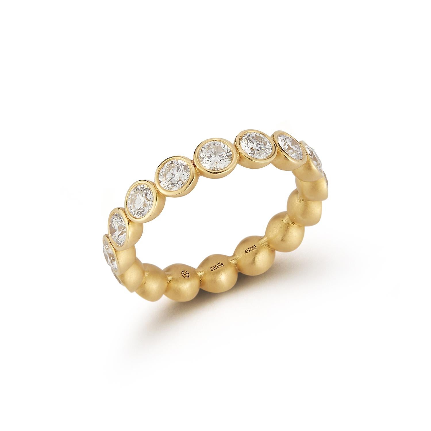 Im Angebot: Carelle 18 Karat Gelbgold Großer Diamant-Eternity-Ring () 2