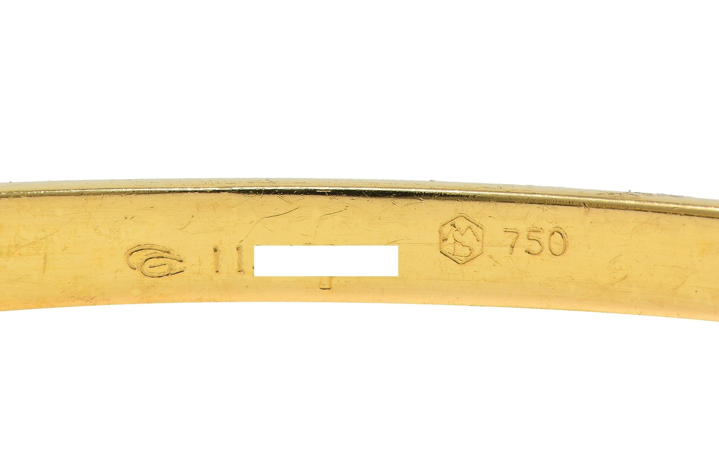 Carerra y Carerra Bracelet en or jaune 18 carats avec diamant et dauphin Bypass en vente 2