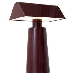 Caret MF1 Dark Burgundy Portable Table Lamp, by Matteo Fogale for &Tradition