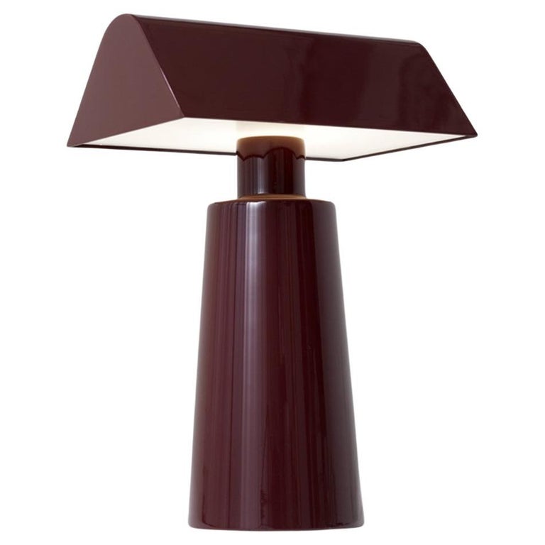 Caret MF1 Dark Burgundy Portable Table Lamp, by Matteo Fogale for  &Tradition For Sale at 1stDibs | mf1 pill