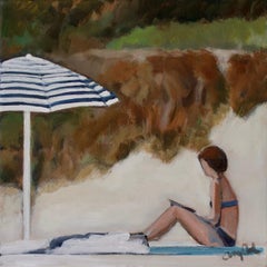 A Book on the Beach, Original Painting