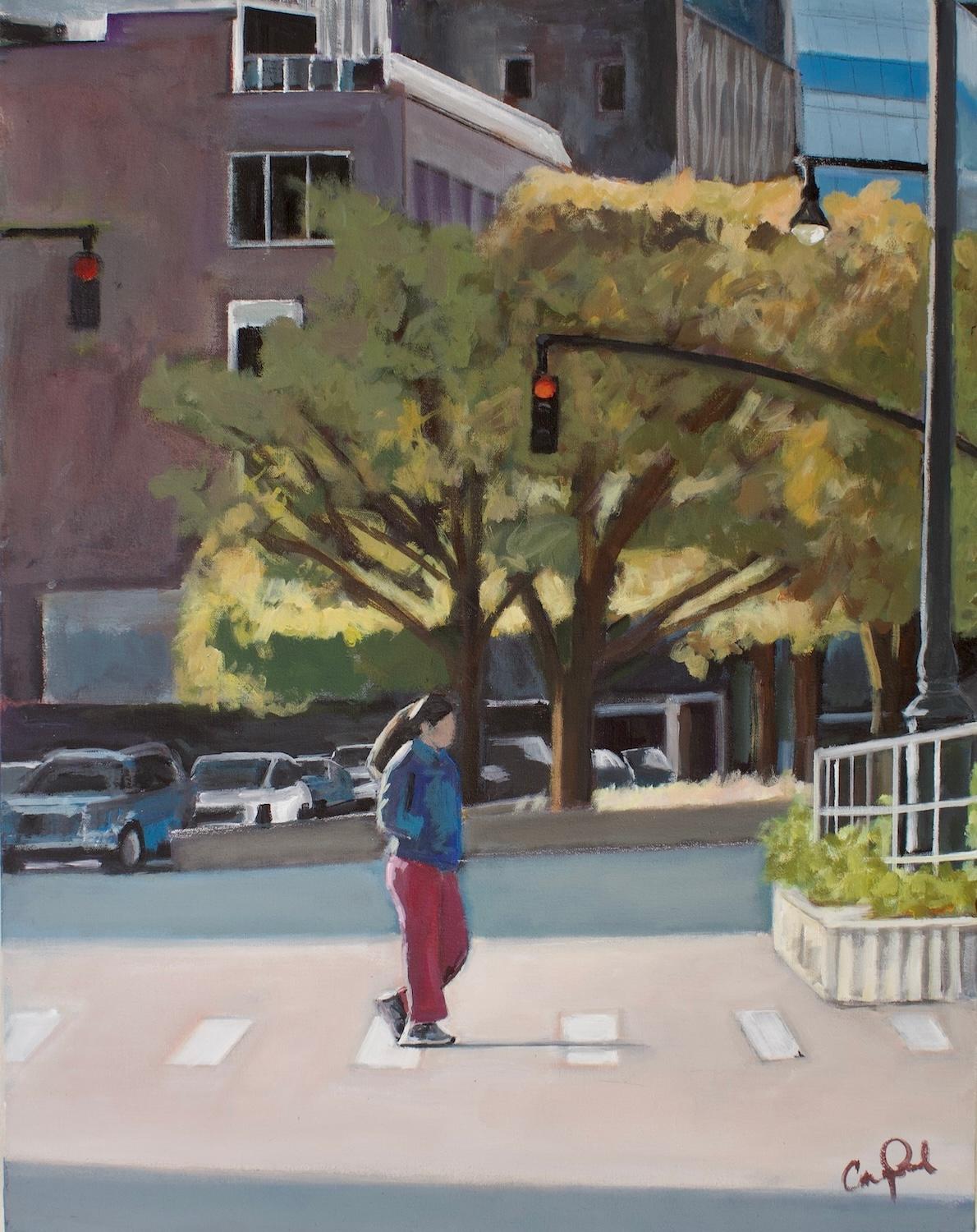 Figurative Painting de Carey Parks - Una Mañana de Otoño, Pintura Original