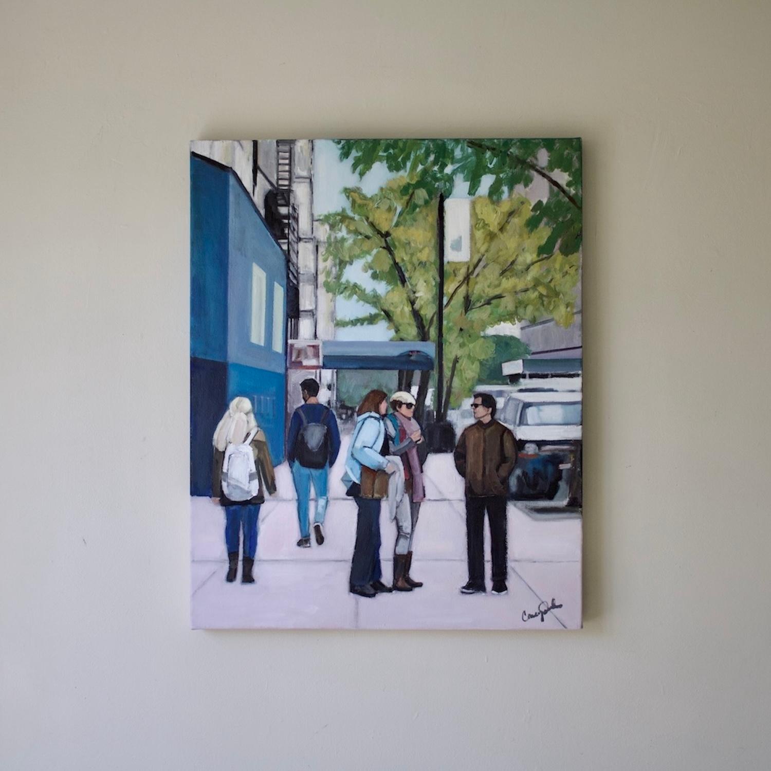 Stadtgespräch, Originalgemälde (Zeitgenössisch), Painting, von Carey Parks