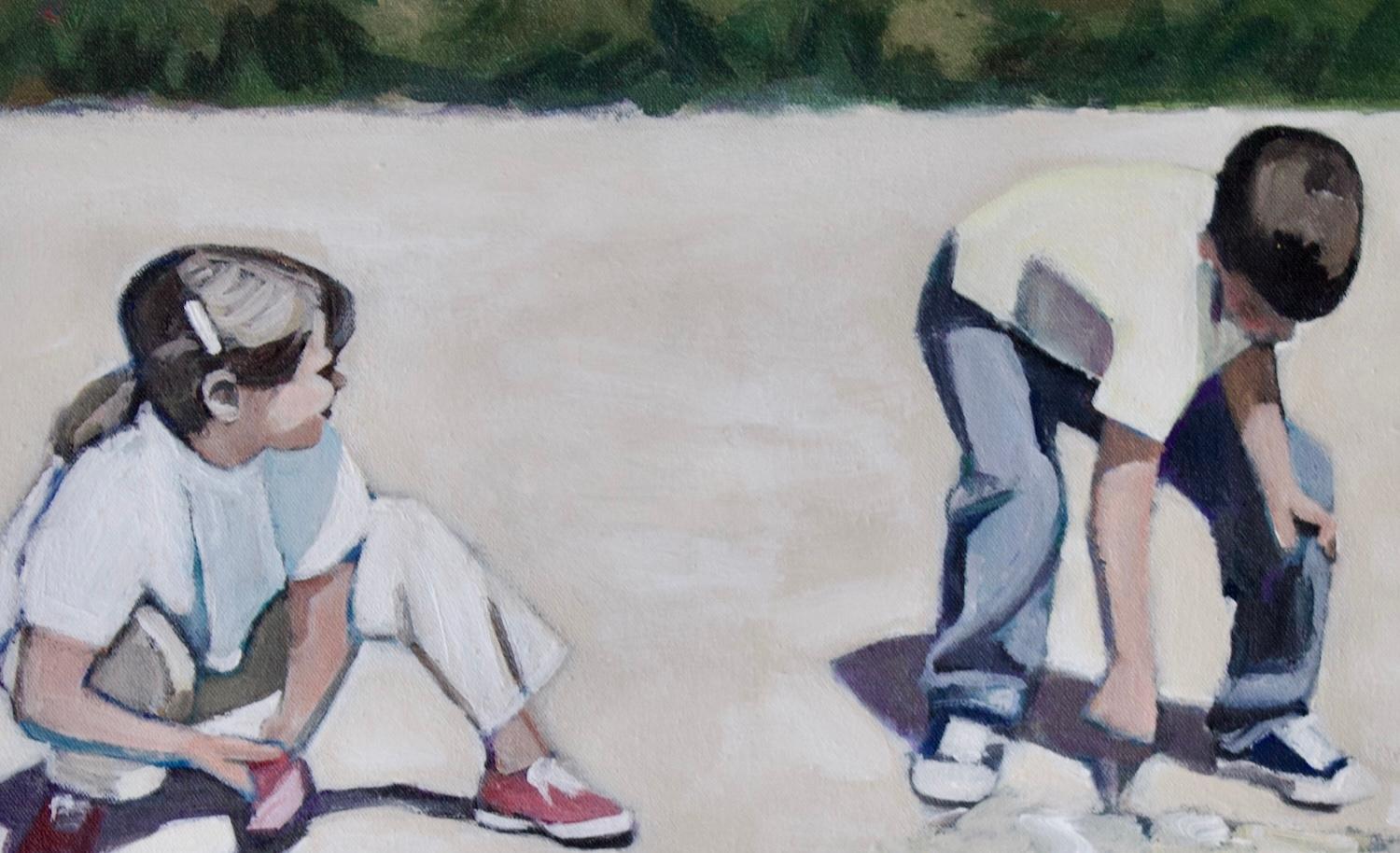 Erkundung am Strand, Originalgemälde (Zeitgenössisch), Painting, von Carey Parks