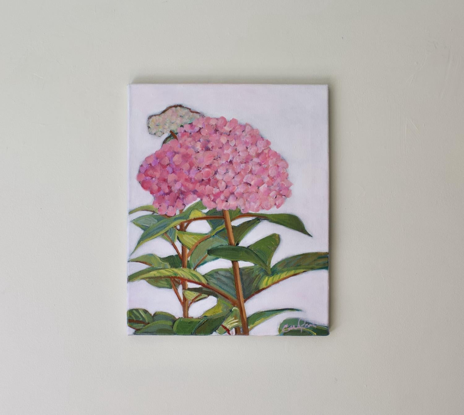 Large Pink Bloom, Original Painting For Sale 1