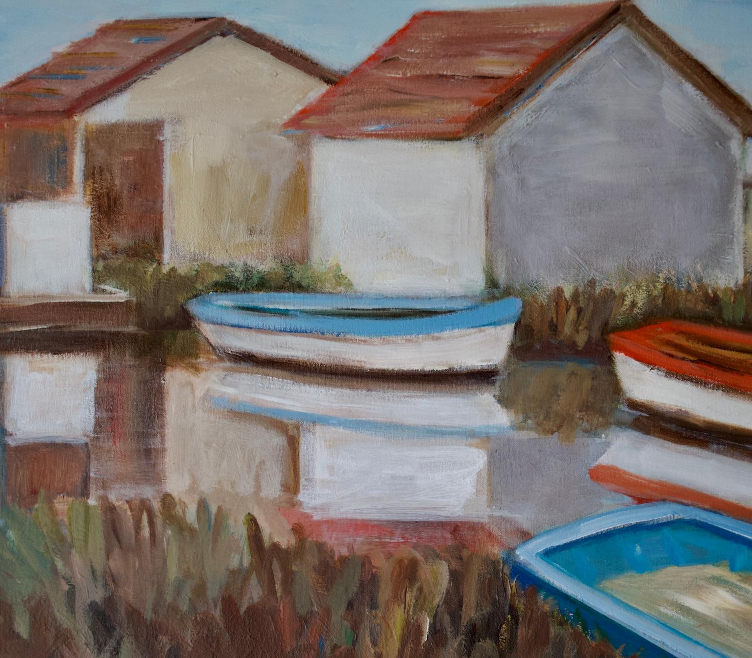 L'Ill D'Oleron, Originalgemälde (Grau), Landscape Painting, von Carey Parks