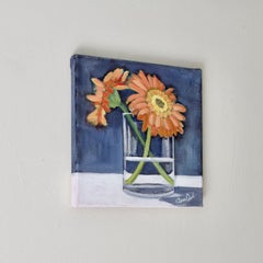 Orange Flowers, Original Painting