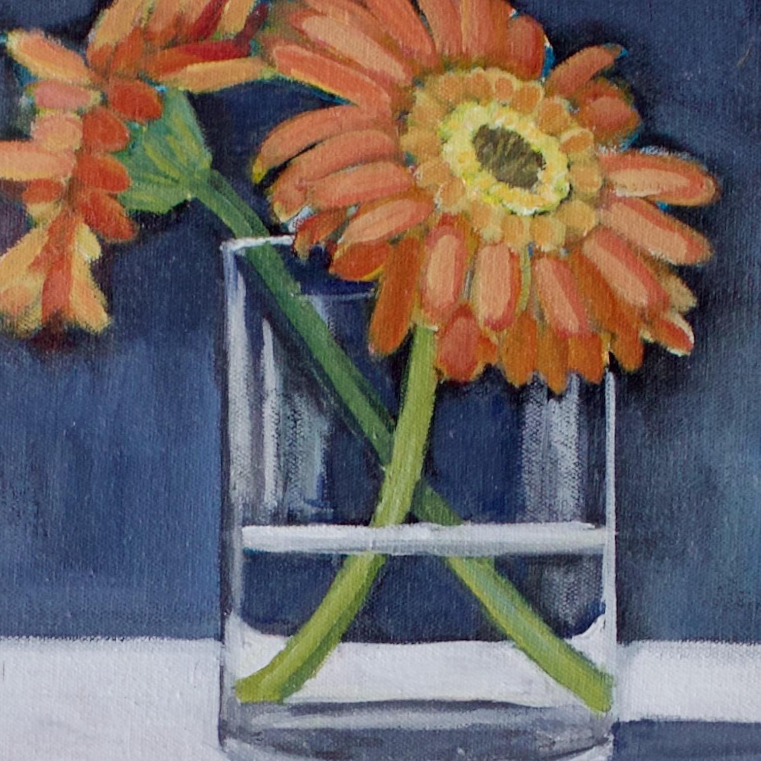 Orange Flowers, Original Painting For Sale 1