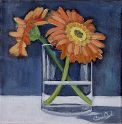 Orange Flowers, Original Painting