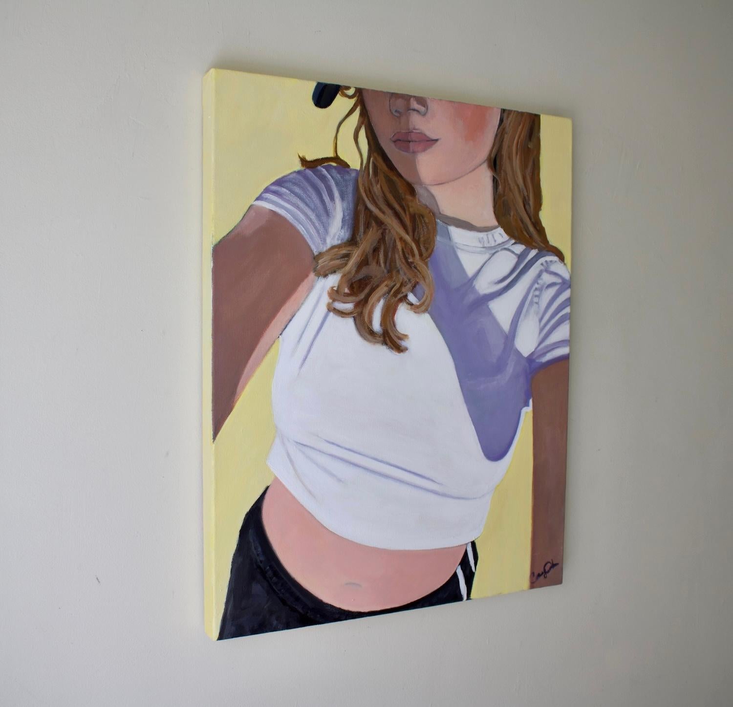 Posieren, Original-Gemälde – Painting von Carey Parks