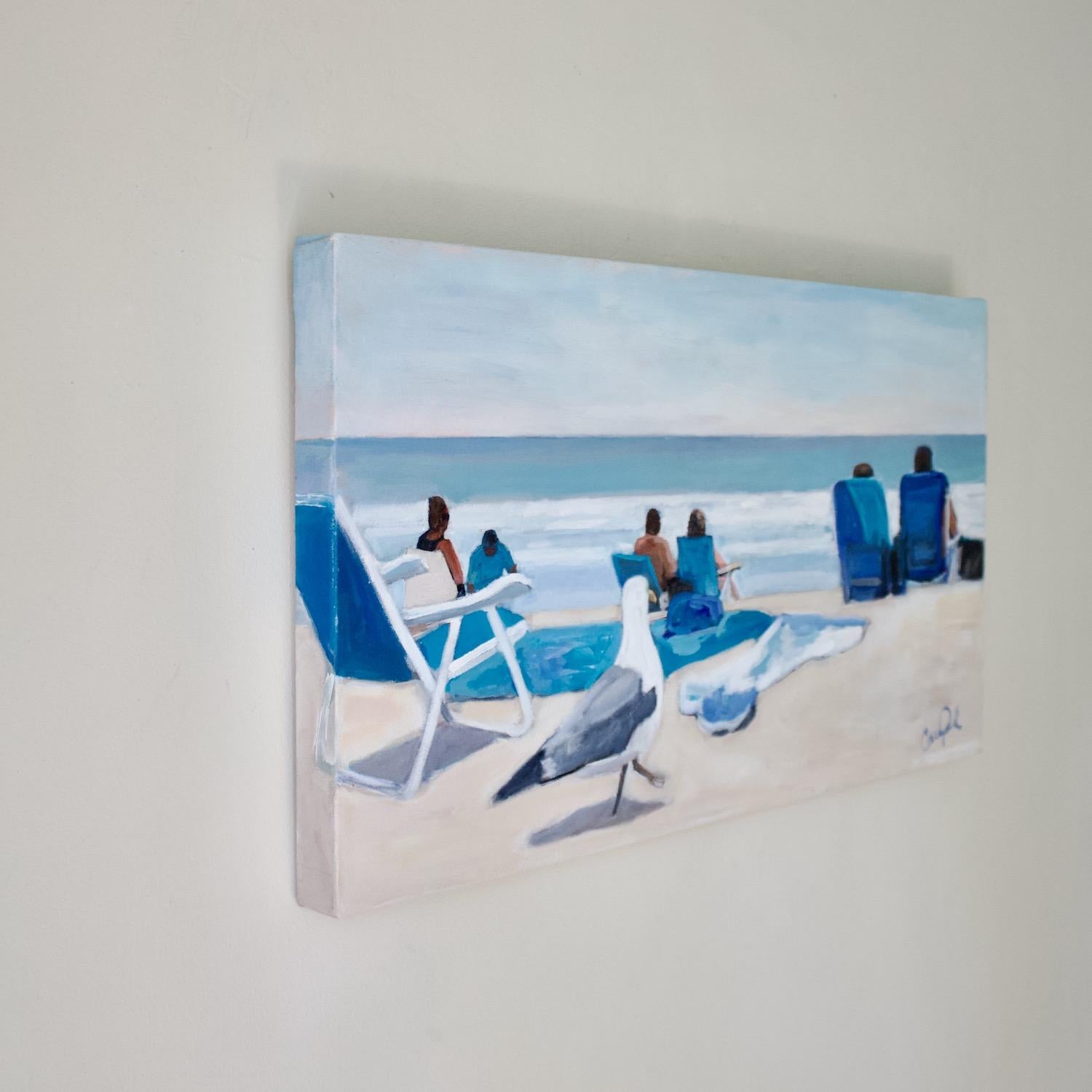 Mouette de mer en mouvement, peinture originale - Painting de Carey Parks
