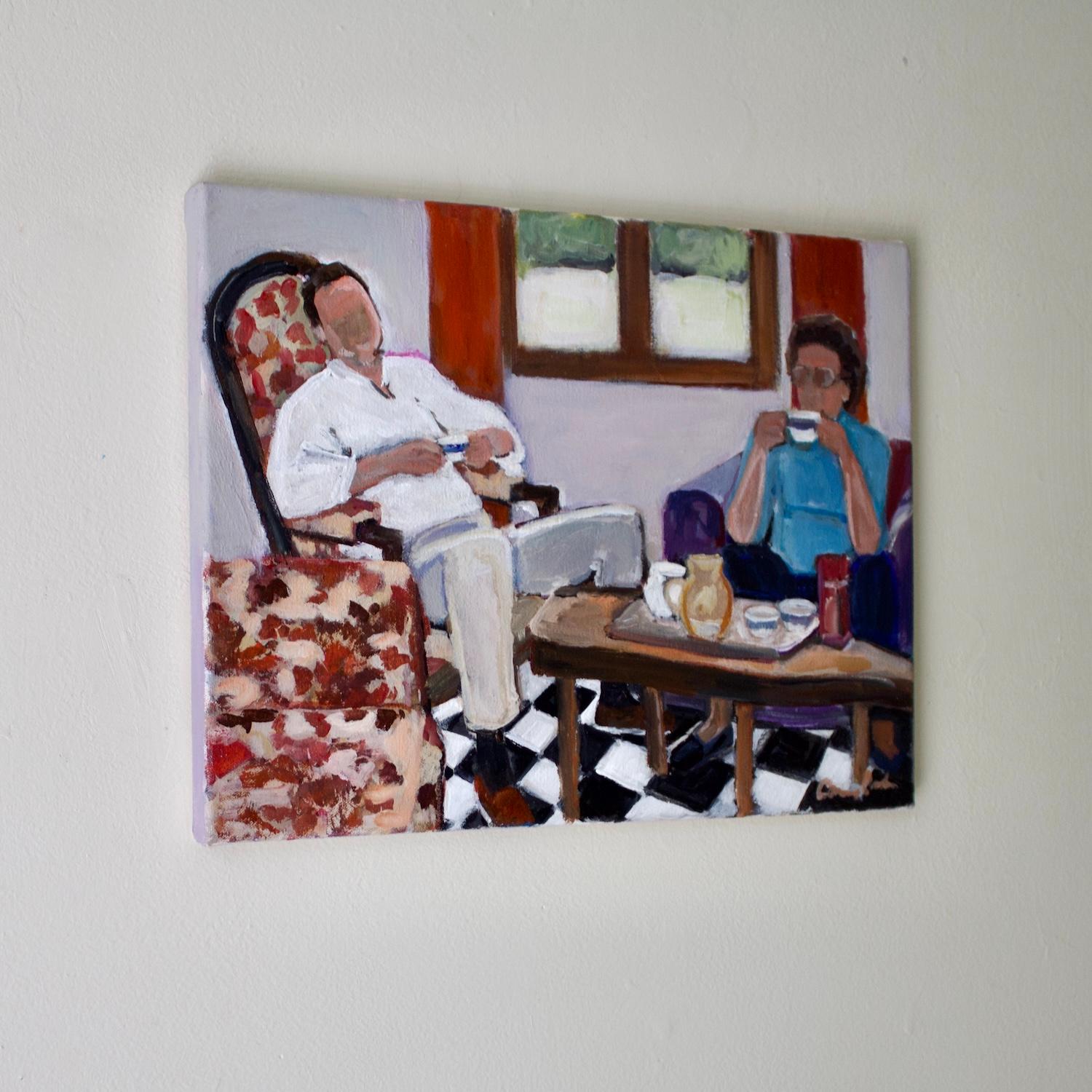 Teezeit, Originalgemälde (Zeitgenössisch), Painting, von Carey Parks