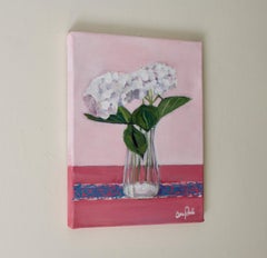 Two White Flowers, Original Painting