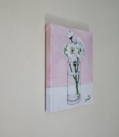 Fleurs blanches, peinture originale