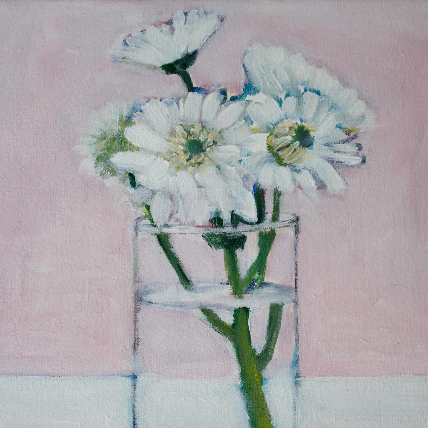 White Flowers, Original Painting For Sale 1