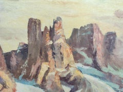 Carezza Lake and Latemar - Dolomites Oil on Canvas