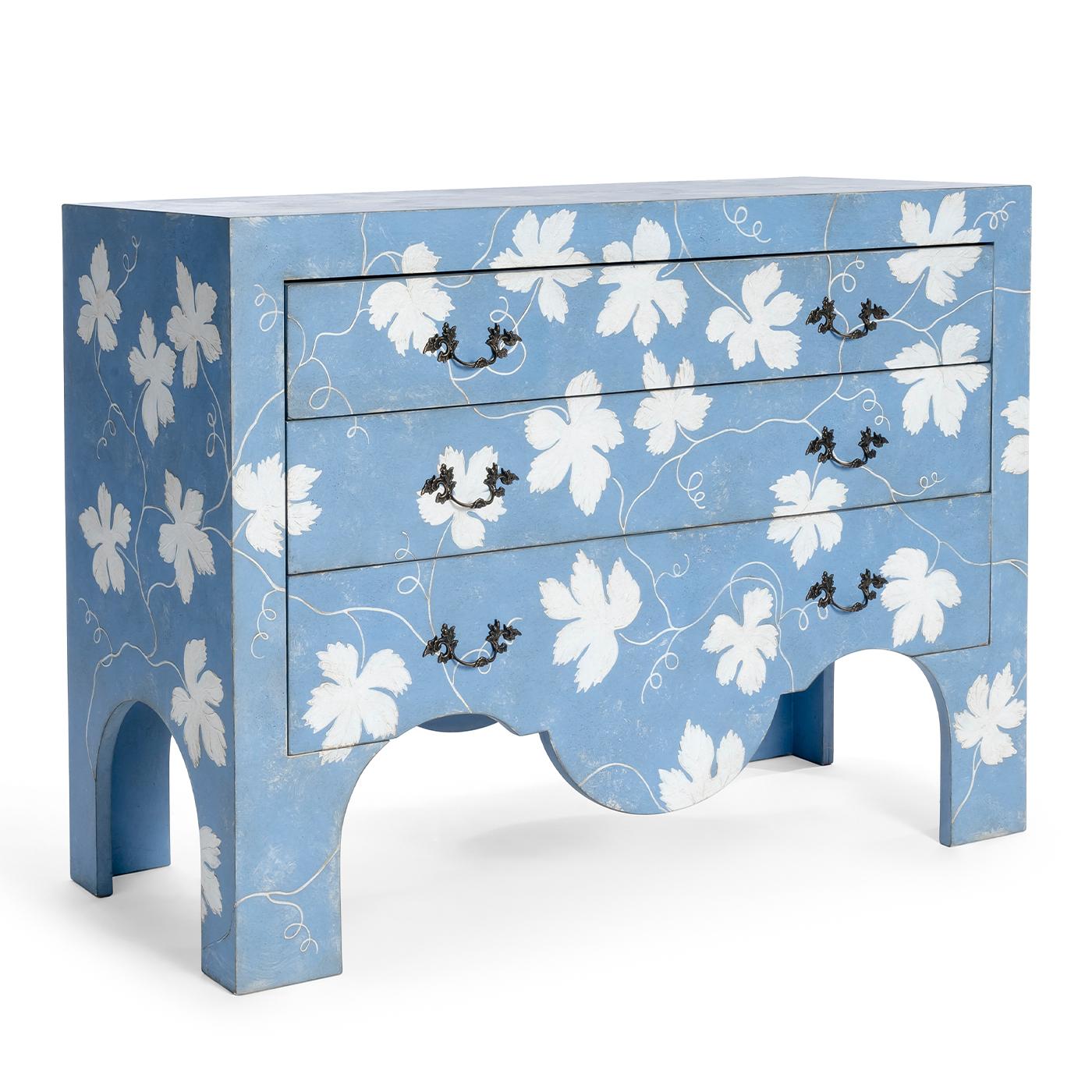 Contemporary Ca'Rezzonico Parma Blue Chest of Drawers For Sale