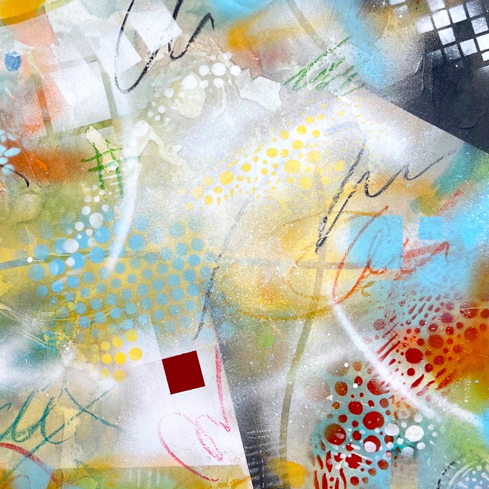 Day Dream II . Abstract, Graffiti, Art Street, Modern, Plexiglass on wood framed - Painting by Cari Cohen