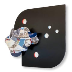 Luminous Aluminum Waves.Organic, modern, Sculpture on aluminium backlit LED