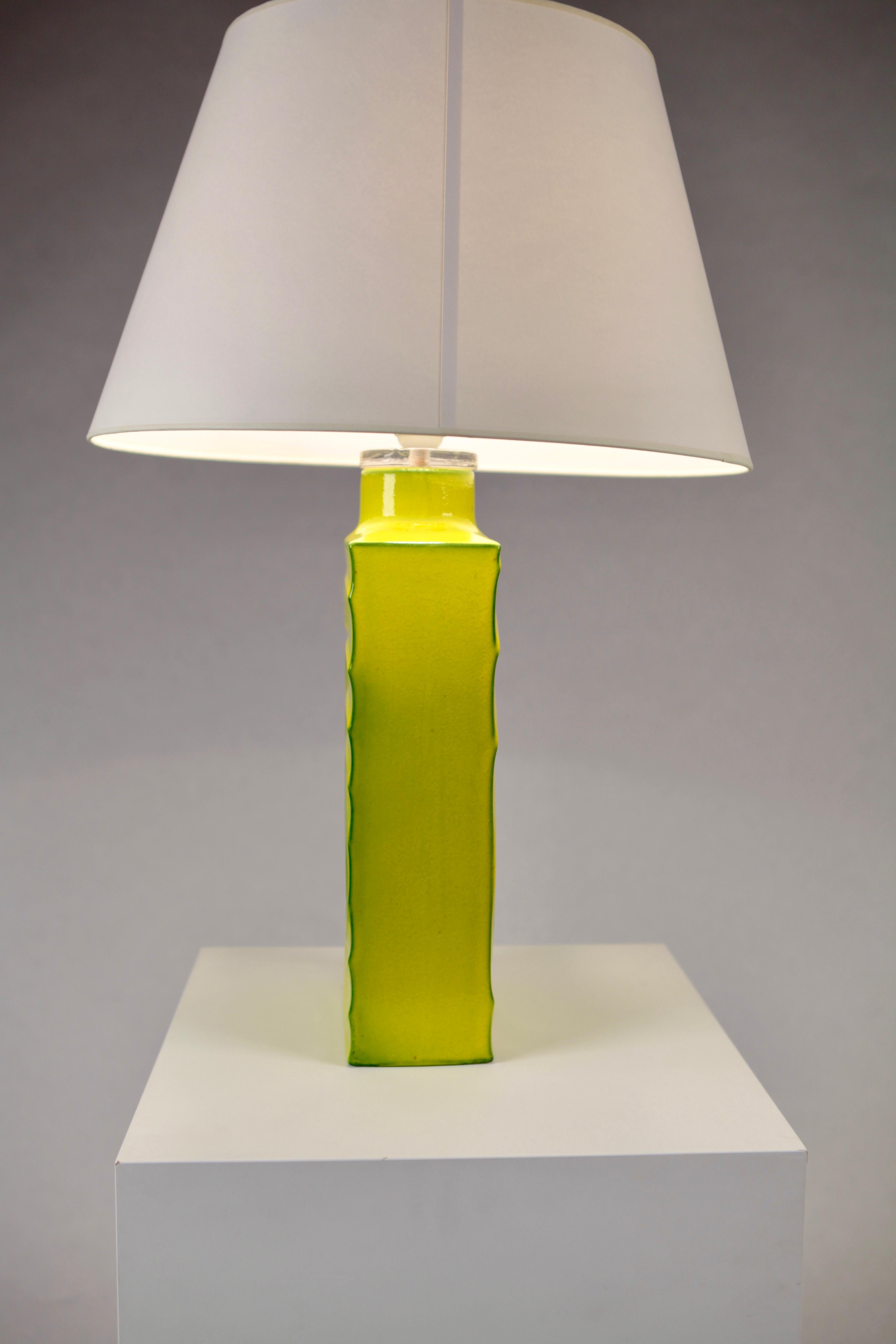 Cari Zalloni, 'Zyklon' Table Lamp, Yellow Glazed Ceramic, Germany, 1960's 5