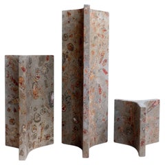 Cariátide Small Sculpture in exclusive Jurassic Fossil Stone by NERINEA