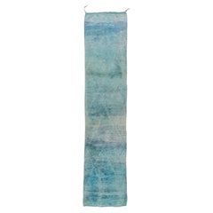 Caribbean Blue Moroccan Long Rug 