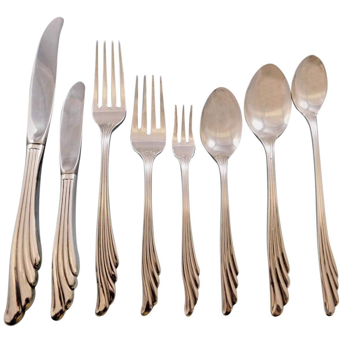 Caribbean by Wallace Sterling Silver Flatware Set for 8 Service 70 Pieces For Sale