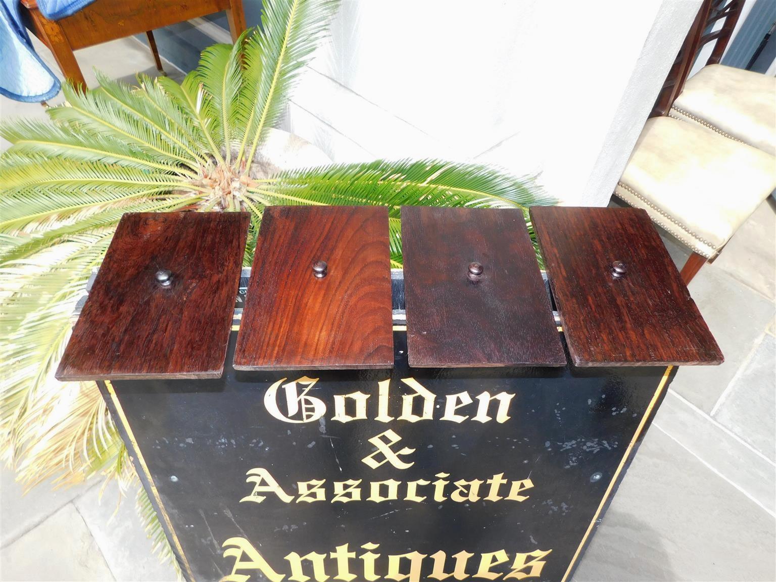 Caribbean Mahogany Hinged Pedestal Tea Poy with Foliage Carvings, Circa 1820 For Sale 7