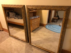 Caribbean Regency Faux Bamboo Colossal Pair of Tropical Mirrors