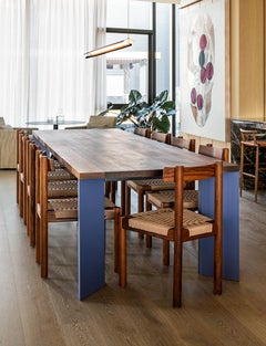 Caribbean Walnut Dining Chair with Handwoven Seat, In Stock